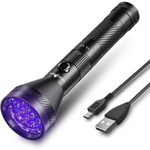 PEETPEN Black Light Flashlight USB Rechargeable 395nm UV LED Blacklight Ultraviolet Waterproof