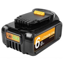 디월트배터리 디월트 20v 6.0ah max xr 배터리 전동 공구 교체 dewalt dcb184 dcb181 dcb182 dcb200 20v 3a 5a 6a 18volt 호환, 3개 6.0ah