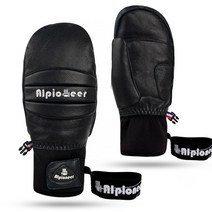 스키 장갑 겨울 열 염소 가죽 장갑 남성 여성 스키 스노우 모빌 오토바이 스노우 보드 장갑 방수 스노우 장갑, 해리스 블랙 페어, m