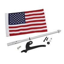 Big Bike Parts Show Chrome Accessories (41-203L) 트렁크 마운트 플래그 폴 Can-Am RT/F3용
