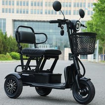 삼륜전기자전거 효도바이크 노인자전거 전기자전거 전동자전거 어르신자전거, H. 블랙 15Ah/약 60km, 48V