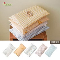 [비비엔다] 천연라텍스 아기베개용 교체커버 모음, 그레이 (이중거즈 커버)