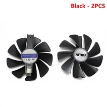 95MM CF05H2D DC 2V 쿨러 팬 교체 사파이어 Radeon 니트로 RX470 RX480 RX570 4G RX 580 8Gb 그래픽 카드, 02 Black  2 Pcs