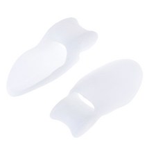 2pcs 젤 건막류 교정기 발가락 분리기 발 관리 외반 외반 프로 마사지 외반 외반 릴리프 교정기 패드, 연노랑