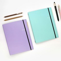 핑크풋 6000 텐더미니바인더노트 3공 정품, 민트