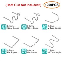 플라스틱 용접기 핫 스테이플러 50w 핫 기계 자동차 범퍼 수리 키트 수리 키트 핫 스테이플 총 자동차 범퍼 균열 수리 도구, 1200pcs 스테이플 전용