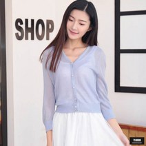 가바바 여성 가디건 시원한 봄 바람 여름 숄 가디건 G51217