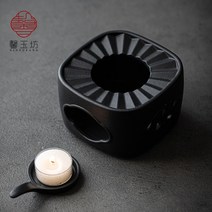 도자기 심플 무광 감성 티워머 차우려내기 티포트워머 미니화로, 심플 윈도우 티 워머 + 캔들 홀더