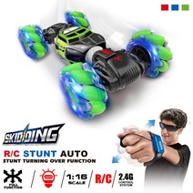 GoolRC UD2196A 1시 16분 양면 트릭 등반 차량 제스처 왜곡 회전 드리프트 AWD의 변형을 유발, 초록