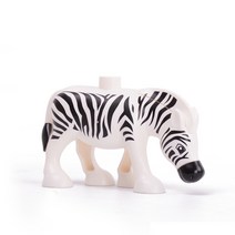 요고요 듀플로 호환 동물 사람 공룡 피규어, A.동물-49. 얼룩말 - 1