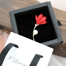 어버이날 선물 부토니에 카네이션 브로치 + 핸들케이스, 펄카네이션