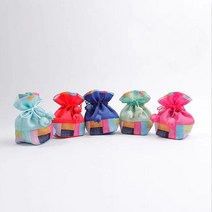 사탕주머니 모시 조각보 사각 복주머니 골프공주머니 답례품/선물주머니, 랜덤