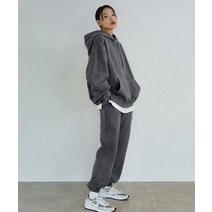 어커버 [세트상품] 피그먼트 후디+조거 밴딩팬츠 차콜