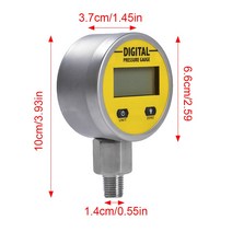 디지털압력계 압력 게이지 디지털 디스플레이 오일 테스트 미터 3V 250BAR/25Mpa 2 포인트 가스 물, 한개옵션0