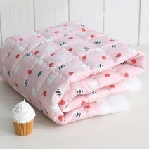 원단킹 무형광인견나염누빔]딸기토끼-핑크(6309559)