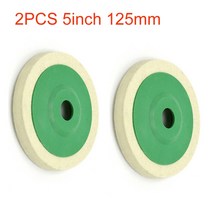 양모휠 양모패드 2 pcs 125mm 5 인치 울 펠트 연마 연삭 휠 패드 폴리셔 버핑 휠 앵글 그라인더 연마 휠 연마 디스크, 없음, 2개