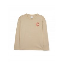 MLB 엠엘비 KIDS 베이직 레터링 로고 티셔츠 CLE L.Beige 7ATSB0234-45BGL