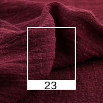 부드러운 린넨 코튼 원단 50x130cm 유기농 소재 순수 천연 아마 바느질 DIY 핸드메이드 의류 패치워크 원단 린넨코튼원단, 23 Dark red