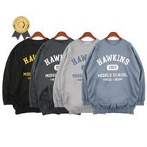 브르노 남녀공용 호킨스 맨투맨 여자 우정 티봄 셔츠 데일리 꽃구경 옷 여성 부드러운 편안한 티 긴팔 얇은 무지 프린팅 패션 프린트 나염 나염티