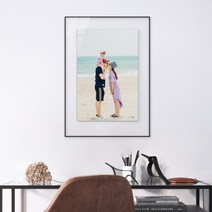 슬림 알루미늄 액자 B2, 실버, (와이어줄)세로형, 액자만