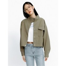 여성 코튼 래글런 루즈핏 점퍼 카키 323239LY1H