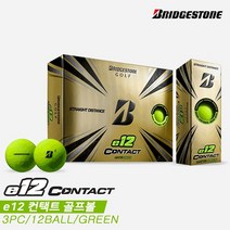 [석교상사정품]2021 브리지스톤 e12 컨택트(CONTACT) 골프볼/골프공 [그린][3피스/12알], 그린