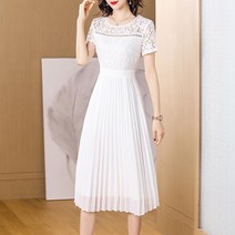여름 레이스 펀칭 빅사이즈 롱 원피스