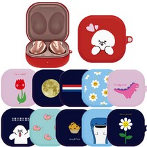 엔에스비비 갤럭시 버즈 라이브 소프트 젤리 케이스 귀여운/심플/디자인, 슈프림박스로고/오렌지, BUDS LIVE CASE