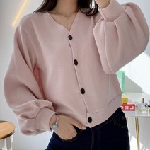 하젤 하르제 소매 벌룬 가디건_F0405