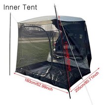 차박텐트 Car Camping SUV Rear Tent Universal Portable Waterproof Roof For Minivan Hatchback, [02] Tent WITH Pipe