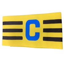 눈에 잘보이는 스포츠 축구 주장 완장 형광색 나일론 밴딩, 노랑