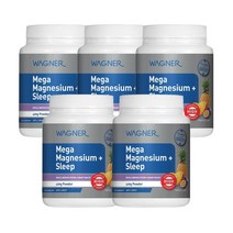 Wagner 와그너 메가 마그네슘 + 수면건강 열대과일 Mega Magnesium + Sleep Tropical 400g, 5개