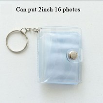 2 인치 PVC 장식 조각 투명 스티커 및 명함 홀더 16 포켓 사진 가방 미니 홀드, transparency 2in