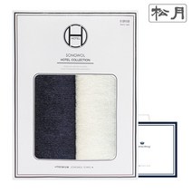 송월타올 호텔수건 뱀부 뉴컬러무지 2매선물세트(쇼핑백) 기념수건 답례품, 골고루(랜덤)