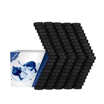 Golden 스포츠 아이스 하키 퍽 100개 공식 규정 연습 및 클래식 트레이닝용 지름 7.6cm(3인치) 두께 2.5cm(1인치) 170g(6온스) 블랙 196680