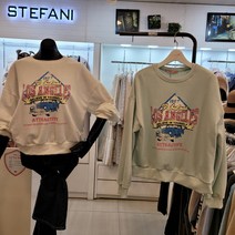 [스테파니] 23봄 빈 티지 엔젤 프린팅 맨투맨 티셔츠 TS3103 NC울산점