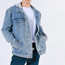 남자 구제스타일 후드 탈부착 청자켓 집업 남친 야외활동 일상복 생일선물 잠바