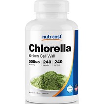 뉴트리코스트 클로렐라 500mg 캡슐 240캡슐 1서빙 500mg 240회분 Chlorella Capsules [240 CAPS], 240정