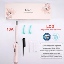 봉고데기 미니고데기 무선고데기 뽕고데기 Faers 전문 고데기 9mm/13mm/16mm 미니 세라믹 헤어 컬러 LCD 디, 02 13mm_01 미국
