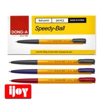 동아 스피디볼 볼펜 1.0mm 24개입 1타, 빨강