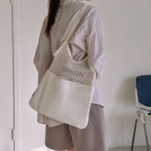 바이닐로 그물 니트 숄더 에코백