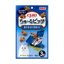 CIAO 이나바 챠오 츄르비츠 12g 3개입 고양이간식, 참치+가리비관자