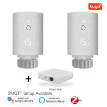 온도 컨트롤러 tuya zigbee3.0 스마트 라디에이터 액추에이터 프로그래밍 가능한 라디에이터 밸브 2mqtt 설정(알렉사 포함) 조절기, 옵션 11, 협력사