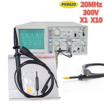 오실로스코프 프로브 액세서리 세트 감쇠비 1x 10x 20mhz 500mhz 300v 600v 실리콘 디지털 오실로스코프 프로브 키트, pk8020 20MHz