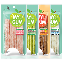네츄럴코어 강아지 간식 크런치 스틱 껌, 밀크, 16p