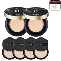 [NEW CLIO] 블랙마블 클리오 더블 커버킬 마그넷 팩트 에어 +파스텔헤어끈2개, 21호 본품*2개+리필*4개+사은품2, 옵션참조