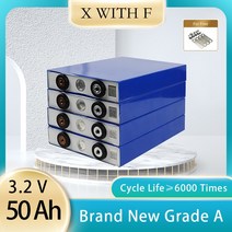 인산철 배터리 밧데리 골프 카트용 충전식 리튬 철 오프로드 오프 그리드 태양광 Li, 3.32Pcs
