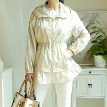 여름 얇은 프릴 바람막이 셔링 야상 자켓