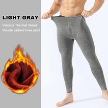 폴리에스테르무릎보호대 바디 긴 레깅스 필링 바지 남성용 따뜻한 양모 허리 코튼 무릎 보호대, 03 Grey_05 XXXXL
