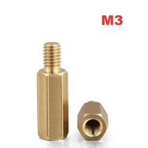 100 개/몫 남성-여성 황동 육각형 스페이서 16 진수 기둥 standoff M3, 21 M3x15x6